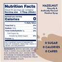 Jordan's Skinny Mixes Sugar Free Coffee Syrup, Hazelnut Coffee Flavoring Syrup, Zero Calorie Drink Mix, Lattes, Baking, Protein Shake or Cocktail, Dairy & Gluten Free, Kosher, 25.4 Fl Oz (EXP 12/23/27)