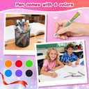 3 x 24 Pcs Valentines Day 6-In-1 Multicolor Retractable Ballpoint Pens Bulk with Cards Party Favors School Office Gifts Exchange Classroom Rewards Goodie Bags for Kids Students Teachers Teens Adults