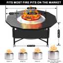 45.6" Extra Large Solo Stove Surround with Stand, Steel Black
