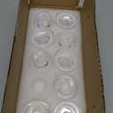 Glasseam Glass Tapered Candlestick Holders: 10Pcs Small Taper Candle Holders Bulk Clear Candle Sticks Holder Decor Short Modern Candle Holder for Table Centerpiece Wedding Christmas Dinner Party