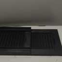 Ekena Millwork Lifetime Vinyl LL1S12X03900BL Standard Cathedral Top Center Mullion, Open Louver Vinyl Shutters, w/Installation Shutter-Lok's & Matching Screws (Per Pair), 12"W x 39"H, Black