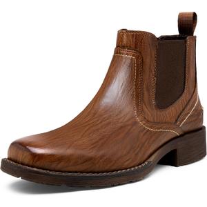 Jousen Mens Chelsea Boots Casual Slip On Boots for Men 8421 Brown 11.5
