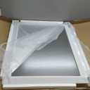 Amorho Bathroom Mirror, 24x30 Inch White Thick Metal Framed Wall Mirrors for Over Sink, Bedroom, Living Room, Entryway, Rectangle Wall-Mounted Mirrors(Horizontal/Vertical).