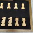 Magnetic Travel Chess Set 12-inch Wooden Magnetic Chess Board 2 Extra Queen Folding Chessboard for Storage Toys & Games for Adults Vintage Chess Game  Family Board Games Educational Toy Sets