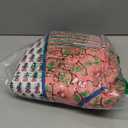 Wyeysyt Women's Cropped Puffer Quilted Jacket Cardigan Floral Printed Lightweight Long Sleeve Open Front Short Padded Coats (03red)