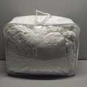 Alanzimo Goose Down Feather Fiber Comforter King Size - Luxury All Season Medium Warmth Ultra-Soft 750 Fill-Power White Bedding Duvet Inserts with 8 Tabs-Fluffy 100% Cotton Cover,Pinch Pleat