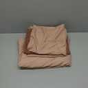 MONBIX, Pink bedding size 100×100in, 3 pillow cases size 38"L×20"W (2 pink and 1 red) blanket size 88×80