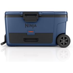 Ninja | Cooler | FrostVault 65QT Cooler with Wheels | Insulated with Temp Dry Storage Drawer | Keeps Ice Cold for Days | for The Beach, Camping, Picnics & More | Lakeshore Blue | FB265BL