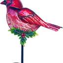 Cardinal Garden Stakes Solar Birds Lights Decorations Outdoor Waterproof, Decorative Solar Fence Pathway Lights Outdoor Garden, Cardinal Outside Patio Backyard Valentine's Day Decor