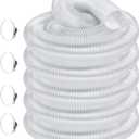 4" x 50' Heavy PVC Dust Collection Hose,Flexible Clear Debris and Fume Collection Hose with Stainless Steel Hose Clamps for Dust Collectors with 4" Ports, Ideal for Shop Vacuums