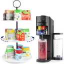 Flavor Pods Holder for Ninja Thirsti Flavored Water Drops, Rotatable Holds 15 Pods Storage Rack for Ninja Thirsties Drink System, Acrylic Pods Organizer for Ninja Thirsty, White