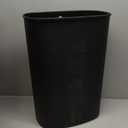 BestOffice | 13 Gallon Trash Can with Lid | Automatic Touchless Garbage Can | Odor Control | Modern Oval Design | Easy to Clean | Plastic | Black | Fits Any Kitchen, Bathroom, Office or Home