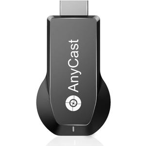 4K/1080P Anycast M100 Wireless Display Adapter, SmartSee WiFi Display Dongle HD Screen Mirroring Dual Core H.265/HEVC Decoder HD TV Stick Without Switching Miracast Airplay DLNA Support 4K 1080P