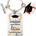 BOXOB 2025 Graduation Keychain, Graduation Gift for Her Him Personalized Class of 2025 Keychain Inspirational Key Ring Keepsake for Senior High School College University Graduates