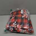 JSD Red Buffalo Plaid Snowflakes Sheet Set Queen Size, 4 Piece Christmas Winter Microfiber Bedding Sheets Extra Deep Pocket