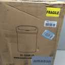 BestOffice | 13 Gallon Trash Can with Lid | Automatic Touchless Garbage Can | Odor Control | Modern Oval Design | Easy to Clean | Stainless Steel | Fits Any Kitchen, Bathroom, Office or Home