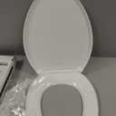 KOHLER K-27331-0 Glissade ReadyLatch Quiet Close Elongated Toilet Seat, White, Grip-Tight Hardware, Quiet Close Lid Prevents Slamming