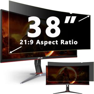 38 Inch Privacy Screen Filter for 21:9 Ultrawide Curved Monitor | Privacy Shield | Anti-Glare | Anti-Blue light Protector | Anti Spy | Computer Security Private Filter