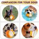 Indestructible Dog Squeaky Ball - Tough Chew Toy for Aggressive Chewers, Medium/Large Dogs Fetch Toy for Indoor, Outdoor & Water Play - Orange (black)