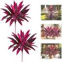 Artificial Tropical Plant UV Resistant Large Faux Plants Outdoor Fake Boston Ferns Potted Plants Realistic Agave Plastic Hostas Greenery Patio Outside Shrubs Flower Grass Front Porch Decor (2 PCS)