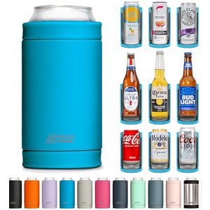 3 in 1 Insulated Can Cooler - 15+ Colors - Universal Size for 12 oz Cans, Slim Cans, and Bottles
 2pcs