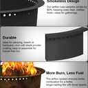 39 Inch Smokeless Fire Pit Ring Insert Outdoor, Heavy Duty Metal Steel DIY Firepit Rim Liner Round Campfire Rings for Outside Wood Burning Above or In-Ground, Black