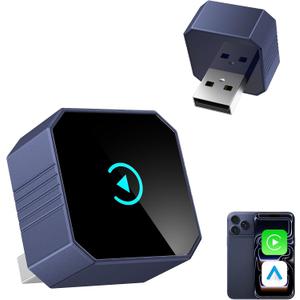 2026 Aimoon Wireless CarPlay Adapter for CarPlay Android Auto, Mini Size Wired to Wireless CarPlay, Plug & Play, Fast & Stable Connection, Car Play Adapter Compact with USB/USB-C (Blue, Mini Size)