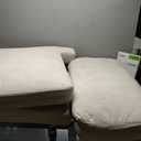 Love Seat Cushions Beige 19.5x33x3" 
