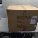 Portable Outdoor Fire Pit Set, 19 Inch Stainless Steel, Silver, Classic Style, Wood Burning, Low Smoke, Includes Fire Poker, Stand, Cloth Cover, Grill Rack (Black)