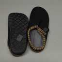 Eagsouni Slippers for Women Men Suede Winter Warm Fuzzy Slippers Slip On Plush Lining Home Shoes with Arch Support for Plantar Fasciitis Indoor Outdoor, Black, 38 EU