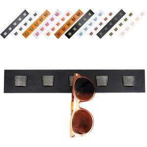 ACOCOFE Sunglass Organizer Wall Mount, Wood Eyeglass Storage Holder, Glasses Rack for Multiple Eyewear Display Men Women (Black-black)