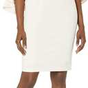 Calvin Klein Women's Off Shoulder Ruffle Sleeve Sheath Dress (10)
