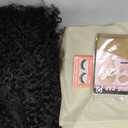 18 Inch Burmese Curly Half Wig Human Hair for Black Women Spiral Curl Ends Glueless Wear & Go Drawstring Wig 180% Density Flip Over Beginner Friendly No Glue No Sew Natural Black