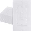 Tondiamo 50 Pcs Outlet Insulation and Draft Sealers Foam Insulation Pads Electrical Outlet Light Switch Covers Wall Gasket (White)