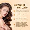 Overnight Heatless Hair Curler Blowout Rods Jumbo, Heatless Curls Satin Jumbo Flexi Rods to Sleep in,Soft Heatless Rod for All Hair Types,No Heat Overnight Sleeping Curls Styling Tools 3pcs Khaki