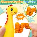 Sensory Travel Toys Easter Basket Stuffer Gift for Toddlers Kid Boy Year Old Ages 3+, Airplane Activities Suction Autism Pop Tube Fidget Toys Autistic Items Valentine for Kids