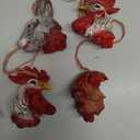 Halloween Decor Essential 4 Set Animal Head Props (2pcs Chicken, Rabbit, Dog) Terror and Blood for Spooky Parties