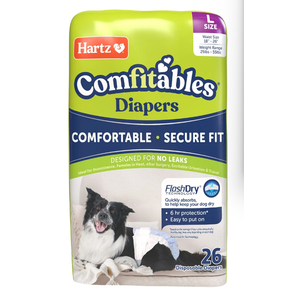 Hartz® Comfitables® Dog Diapers, Size L, 25 - 55 lbs. - 26ct