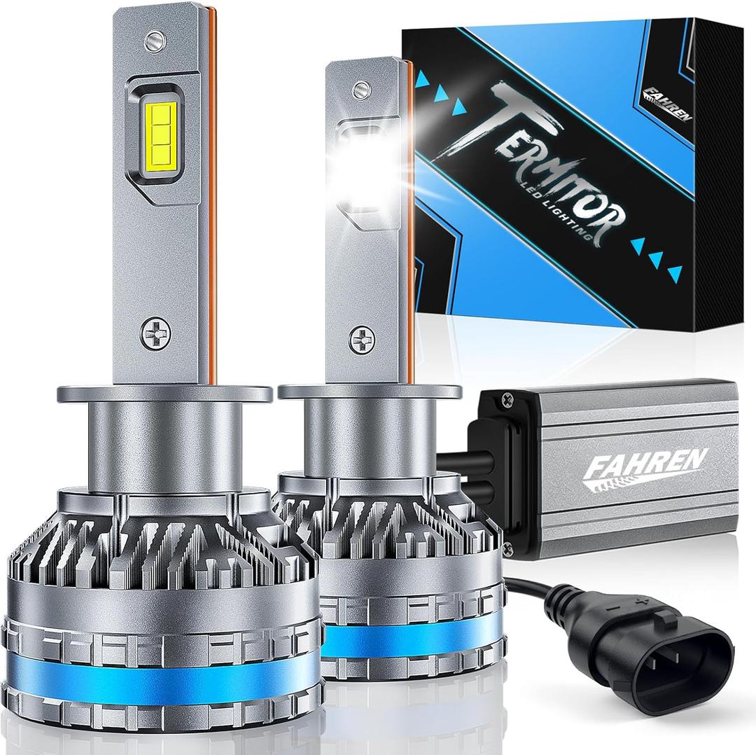 FAHREN H1 Fog Bulbs, Upgraded 120W 80000LM H8/H9 Bright tire lights, 6500K Cool White IP68 Waterproof,Quick Installation, Pack of 2
