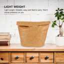 PRETYZOOM Kraft Bento Bag 12.20X11.81X4.33In Reusable Lunch Box Bag Environmentally-Friendly Insulated Cooler Tote Foldable Lightweight for Work Picnic