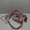 4pcs 47.2-inch Artificial Fake Wisteria Hanging Flower Garland Silk Flower String Home Party Decoration White Blue Pink Purple (Crimson)