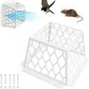 Dryer Vent Cover Outside Bird Guard, Bird Guard Vent Covers, White Steel Exhaust Vent Guard for 34 Inch Dryer, Bathroom & Kitchen Vents, Pest Proof Outdoor Vent Cover, Easy Install