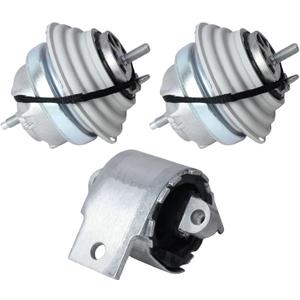 3Pcs Transmission Mount & Engine Motor Mounts Kit for Jaguar XF X250 3.0L 2009-2015, for Jaguar XJ X351 5.0L 2010 2011 2012 20 13 2014 2015 2016 2017 2018, Replaces C2D16622 C2D38505 C2P17845
