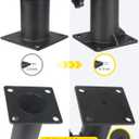 Patio Umbrella Stand Base - Reinforced Heavy Duty Outdoor Umbrella Holder and Clamp on Decks, Deck Umbrella Mount in Patio and Courtyard (Enhanced)