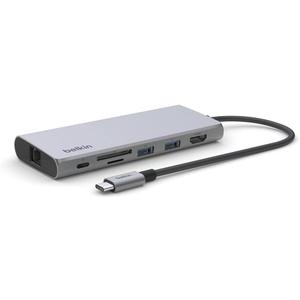 Belkin 7-in-1 USB-C Hub, Multiport Adapter Dongle with 4K 60Hz HDMI, 100W Power Delivery, 2.5Gb, 2 USB A Ports, SD and MicroSD Slot for MacBook Pro 14 and 16, iPad Pro 12.9 & 11, XPS, Surface and More