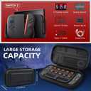 TiMOVO Carrying Case for Nintendo Switch 2 (2025), Large Capacity Protective Hard Shell Portable Travel Case Pouch for Switch 2, with 10 Game Card Slots and Pockets for Console & Accessories, Black