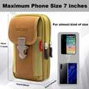 Tactical Cell Phone Holster with 2 Phone Bag Belt Pouches for Men Cell Phone Holsters for Men Black Cell Phone Holder for Belt Cell Phone Holster with Belt Loop