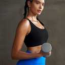 RUNNING GIRL Sports Bras for Women,YBack Workout Bras Padded Supportive Black Sports Bra Plue Size(WX2915 Black,3XL)