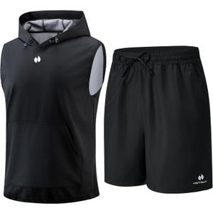 HOTSUIT Sauna Shirt for Men Anti-Rip Men's Heat Trapping Pullover Vest Hoodies Tank Top for Boxing Exercise 3XL
