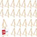 26 Pack 9 Inch Wood Easel, Painting Party Easel, Kids Student Tabletop Easels for Painting, Portable Canvas Photo Picture Sign Holder Tripod Painting Easels for Art & Crafts